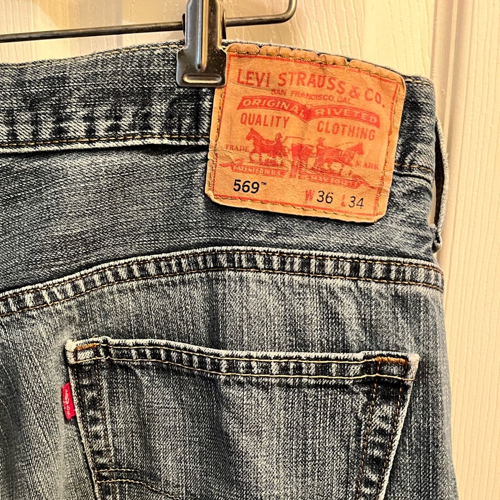 Levi's Men’s Classic Denim Relaxed 569 Blue Jeans W36 L34